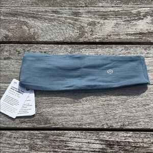 Lululemon License to Train Wide Headband — Utility Blue (NWT)